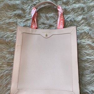 Pastel pink, leather, MK bag